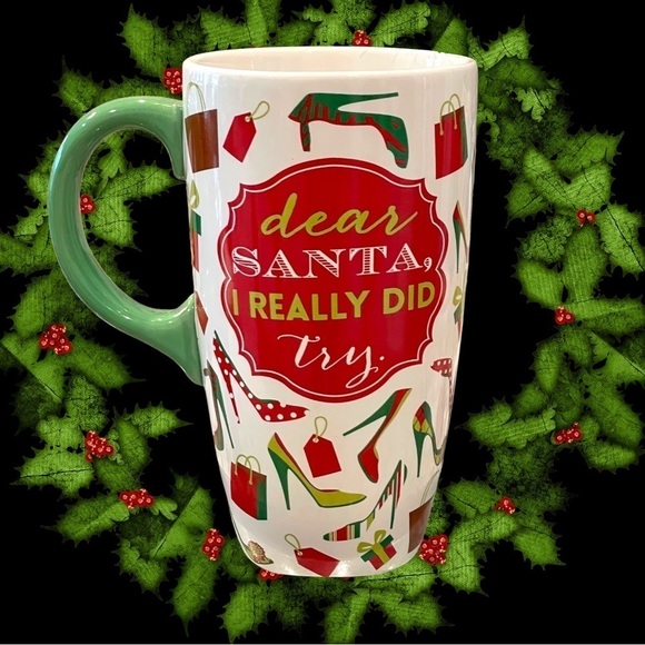 HOME Accents Dear Santa, I Really Did Try Large Coffee Mug - Picture 1 of 3